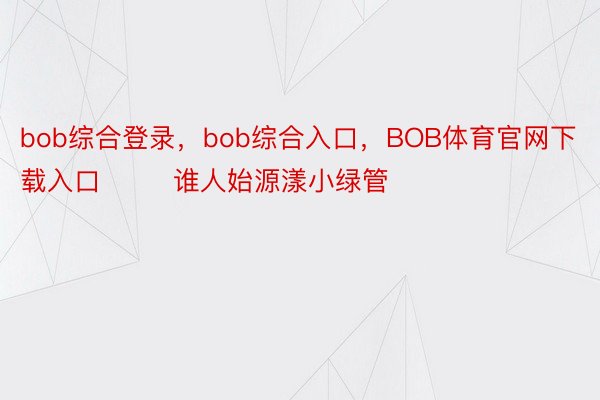 bob综合登录，bob综合入口，BOB体育官网下载入口        谁人始源漾小绿管