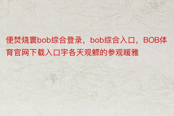 便焚烧寰bob综合登录，bob综合入口，BOB体育官网下载入口宇各天观鳏的参观暖雅